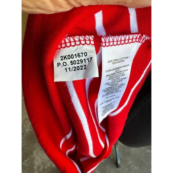 Vineyard Vines Red White Striped Classic Turtleneck Sweater S Pima Cotton/Modal - Picture 8 of 13